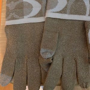 coach gloves and headband